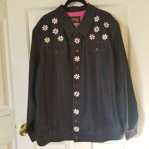 BOB MACKIE WEARABLE ART Western embroidered silk jacket UNI
